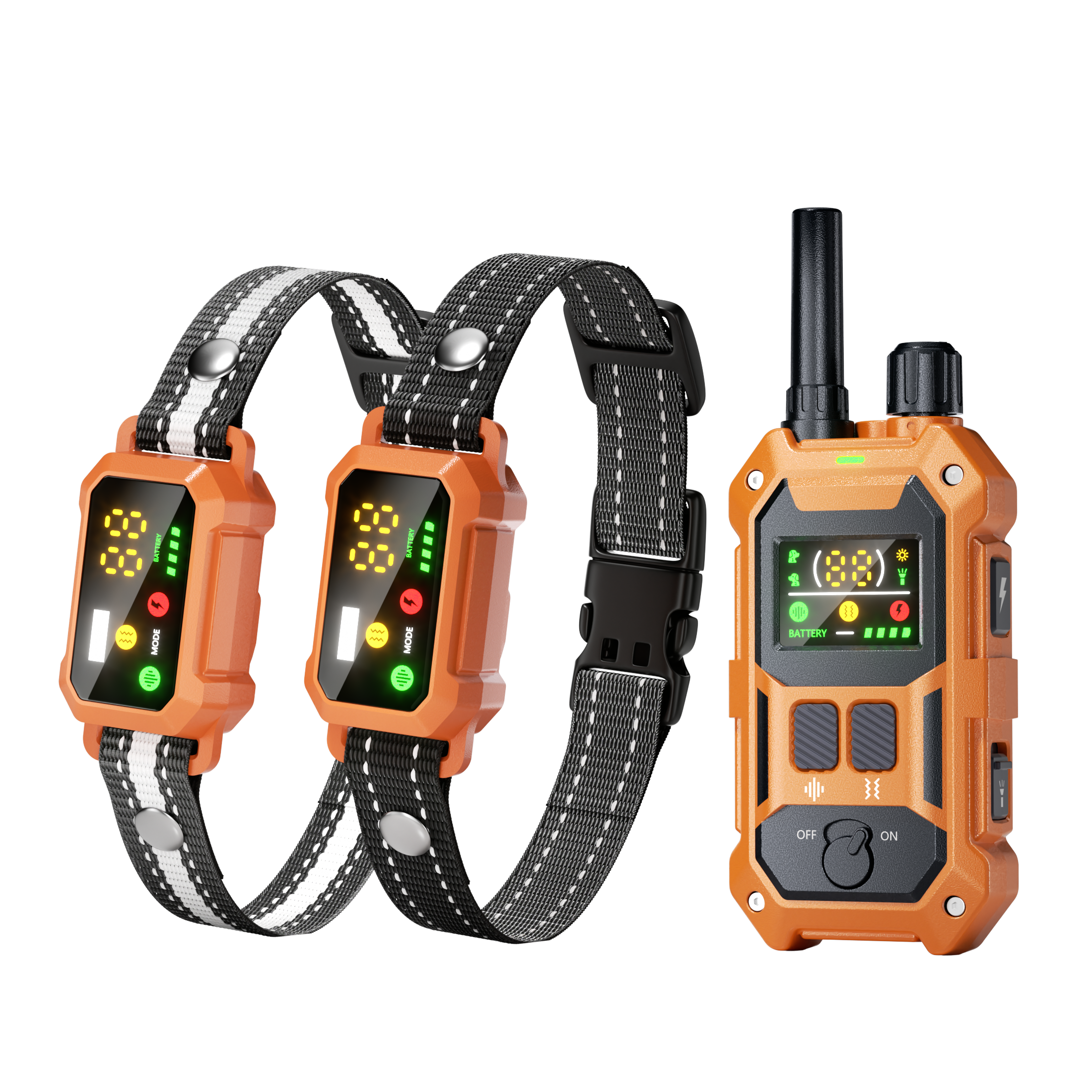 BLACKDOG Military Dog Shock Collar For 2 Dogs (orange)
