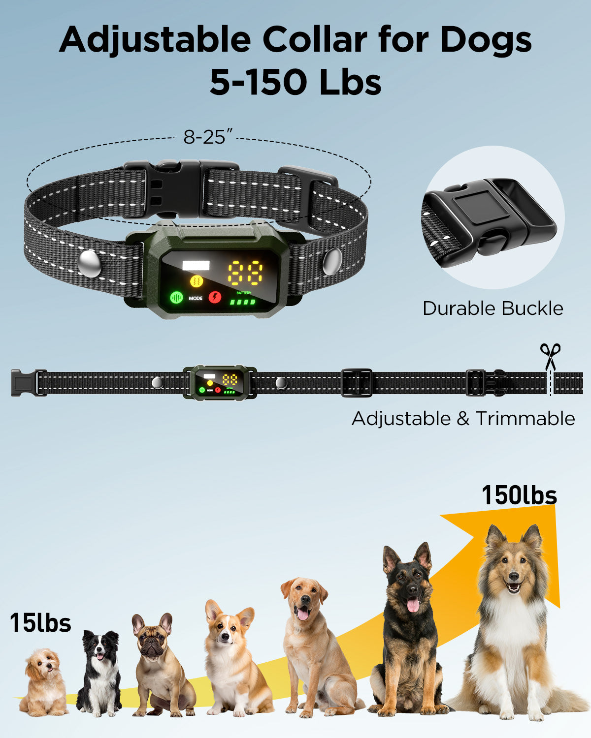 BLACKDOG Military Dog Shock Collar For 2 Dogs (Army green)
